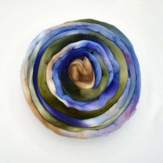 Tasmanian Merino Wool Combed Top Hand Dyed Lilly Pond| Merino wool tops | Sally Ridgway | Shop Wool, Felt and Fibre Online