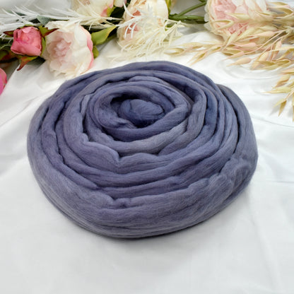 Tasmanian Merino Wool Combed Top Hand Dyed Storm Clouds| Merino wool tops | Sally Ridgway | Shop Wool, Felt and Fibre Online