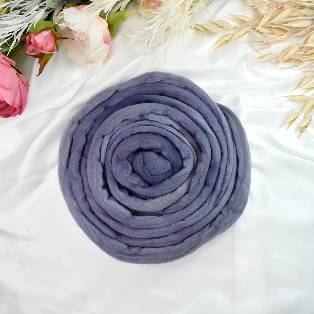 Tasmanian Merino Wool Combed Top Hand Dyed Storm Clouds| Merino wool tops | Sally Ridgway | Shop Wool, Felt and Fibre Online
