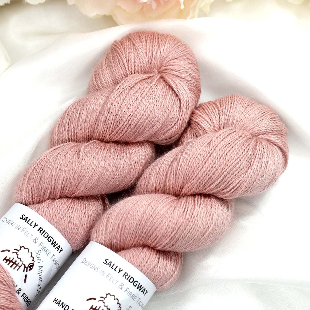 Tea Rose Alpaca Silk Lace| Alpaca Silk Lace | Sally Ridgway | Shop Wool, Felt and Fibre Online