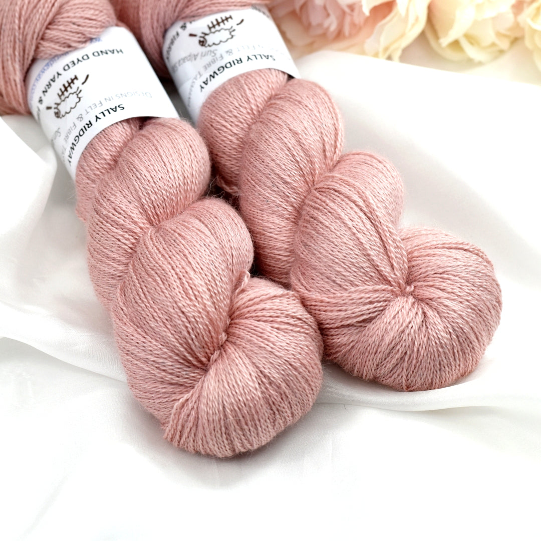 Tea Rose Alpaca Silk Lace| Alpaca Silk Lace | Sally Ridgway | Shop Wool, Felt and Fibre Online