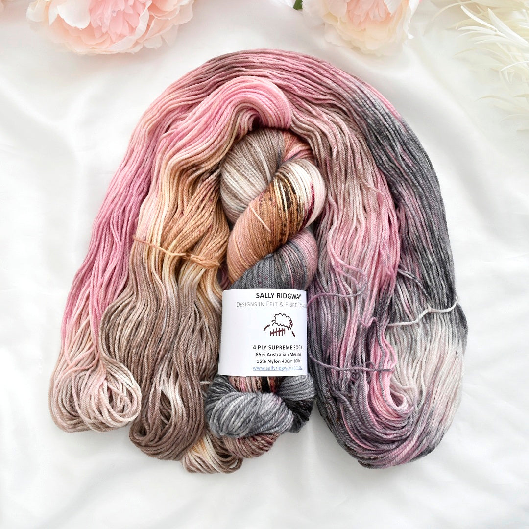 Toasted Marshmallow 4 ply Supreme Sock Yarn| Sock Yarn | Sally Ridgway | Shop Wool, Felt and Fibre Online