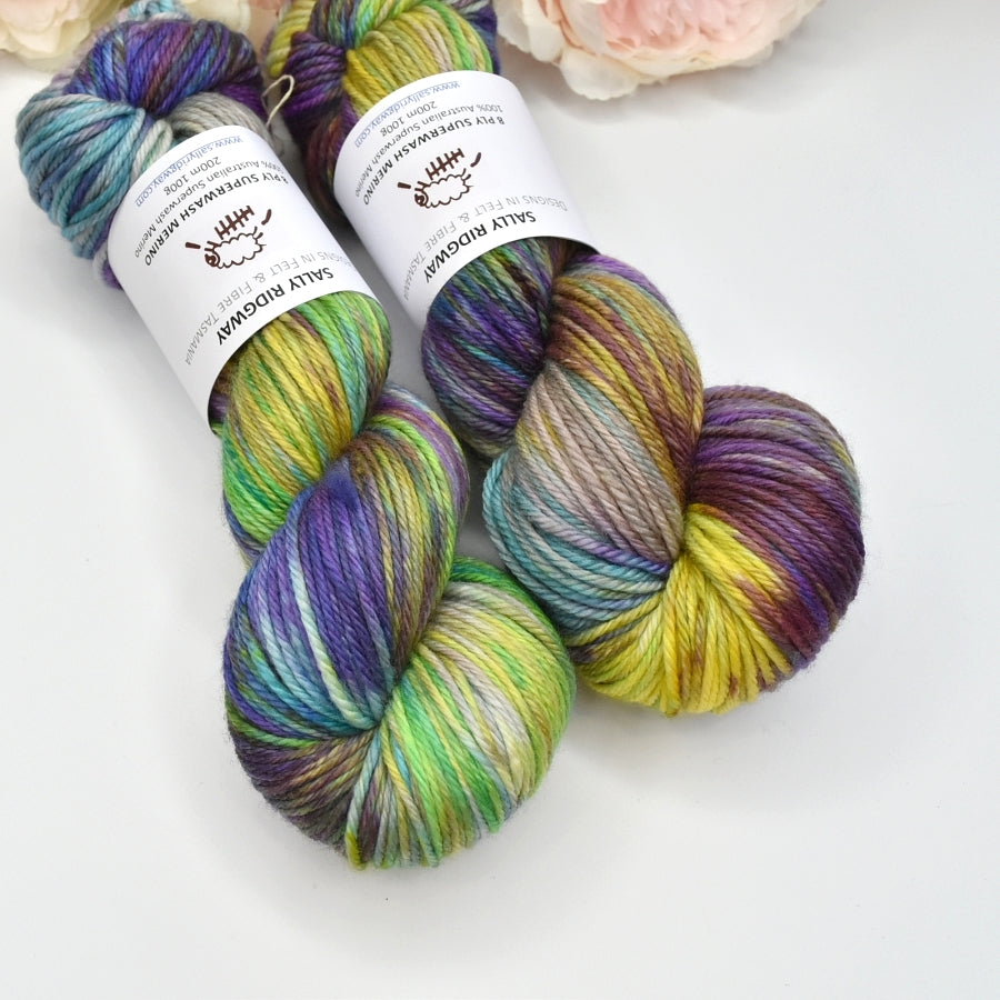 Twist and Shout on 8 Ply Superwash 100% Merino Yarn| 8 Ply Superwash Merino Yarn | Sally Ridgway | Shop Wool, Felt and Fibre Online