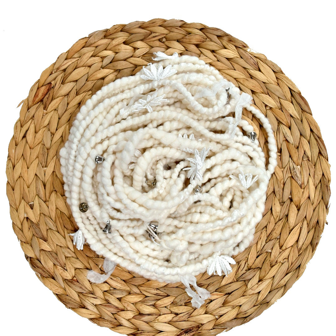 White Super Bulky Hand Spun Art Yarn| Hand Spun Yarn | Sally Ridgway | Shop Wool, Felt and Fibre Online