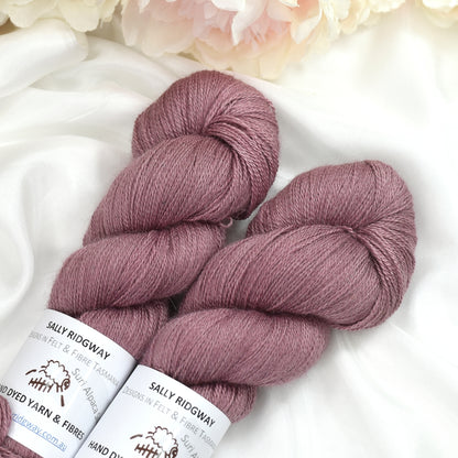 Wine Alpaca Silk Lace| Alpaca Silk Lace | Sally Ridgway | Shop Wool, Felt and Fibre Online