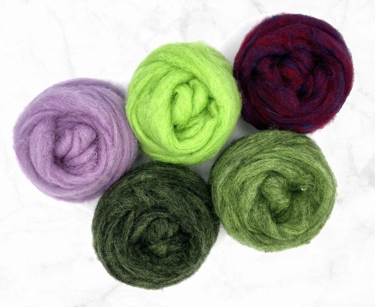 Woll Collection Wisteria Collection Corriedale Needle Felting Wool Packs | Sally ...