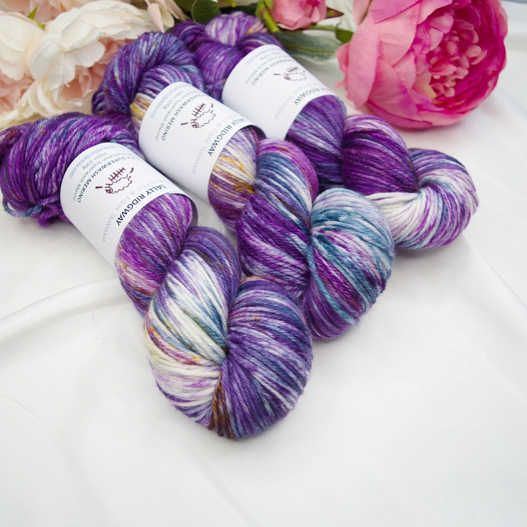 Witchery on 8 Ply Superwash 100% Merino Yarn| 8 Ply Superwash Merino Yarn | Sally Ridgway | Shop Wool, Felt and Fibre Online