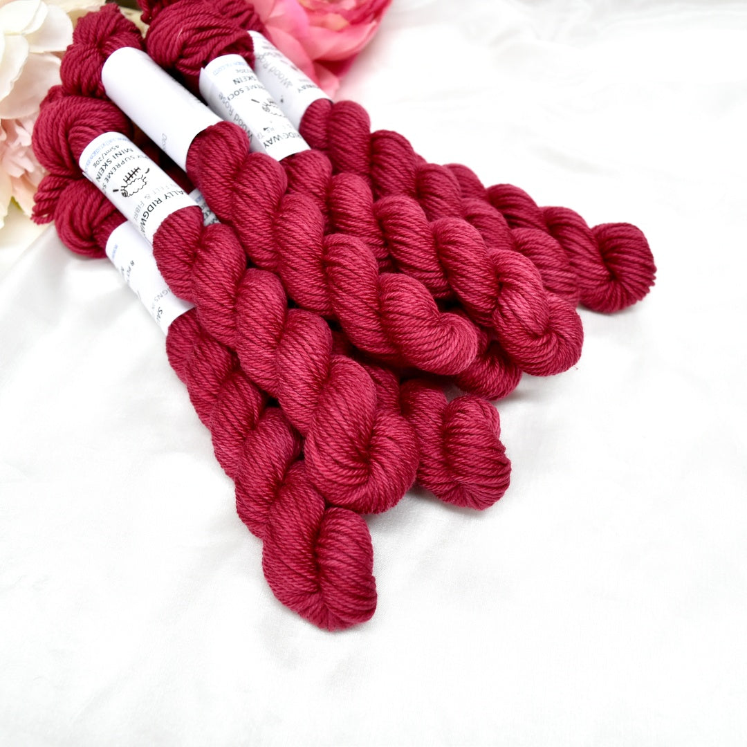 8 Ply Supreme Sock Mini Skein in Wood Rose| 8 Ply Mini Skeins | Sally Ridgway | Shop Wool, Felt and Fibre Online