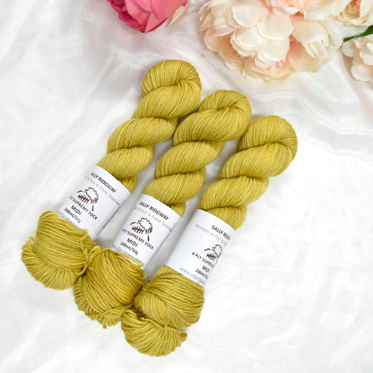 Golden Chartreuse 50g 4 Ply Supreme Sock Midi Half Skein| 4 Ply Midi Skeins | Sally Ridgway | Shop Wool, Felt and Fibre Online