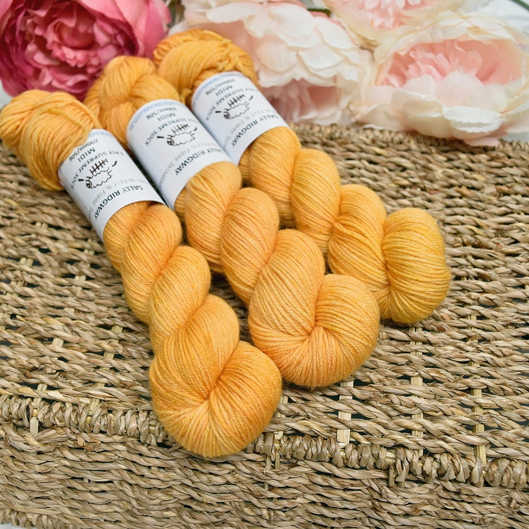 Buttercorn 50g 4 Ply Supreme Sock Midi Half Skein| 4 Ply Midi Skeins | Sally Ridgway | Shop Wool, Felt and Fibre Online
