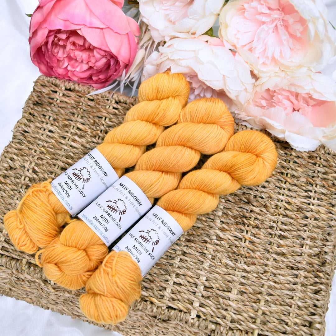 Buttercorn 50g 4 Ply Supreme Sock Midi Half Skein| 4 Ply Midi Skeins | Sally Ridgway | Shop Wool, Felt and Fibre Online