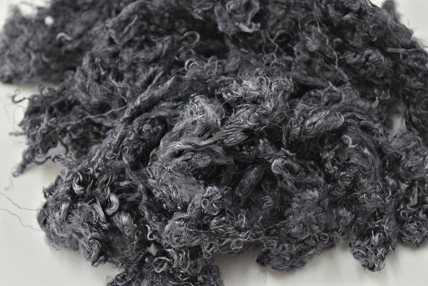 Silk Throwster Fibre for Felting & Spinning Recycled Fibre Hand Dyed Charcoal 20 grams 12389-Silk Throwster-2-Sally Ridgway Designs in Felt &amp; Fibre