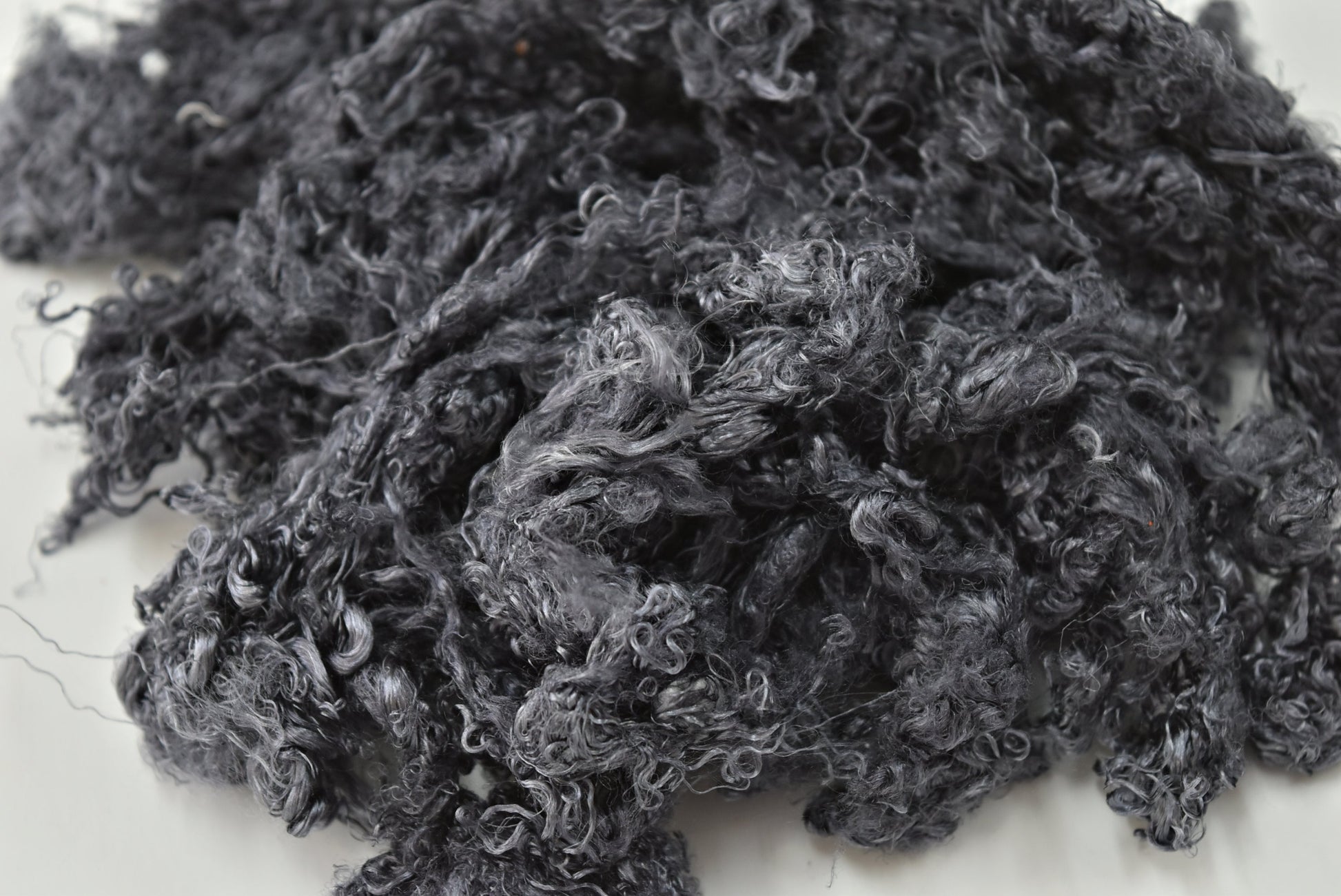 Silk Throwster Fibre for Felting & Spinning Recycled Fibre Hand Dyed Charcoal 20 grams 12389-Silk Throwster-2-Sally Ridgway Designs in Felt &amp; Fibre