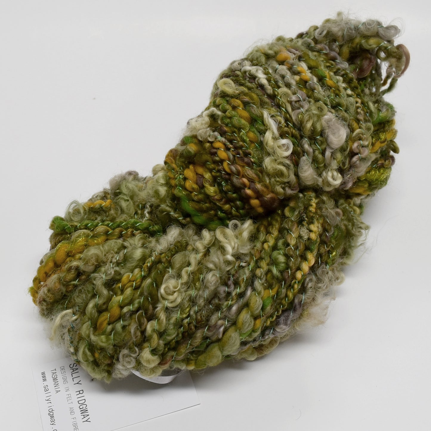 Hand Spun Australian Merino Wool Chunky Art Yarn in Forest Green 12726-Hand Spun Yarn-4-Sally Ridgway Designs in Felt &amp; Fibre