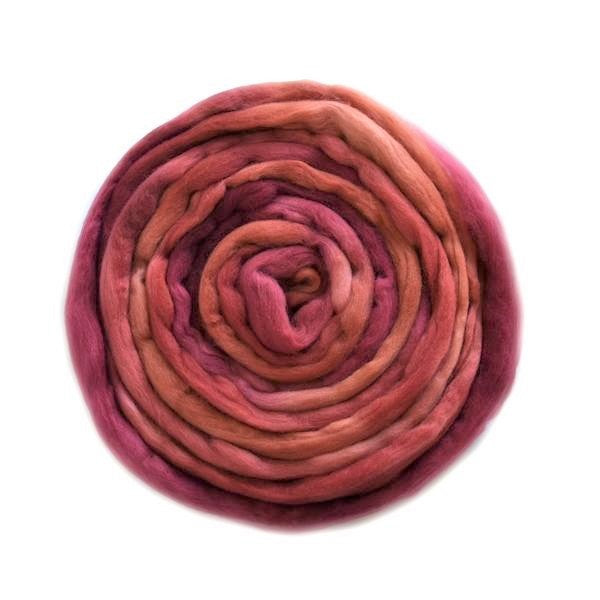 Tasmanian Merino Wool Combed Top in Brick Red 13161| Merino Wool Tops | Sally Ridgway | Shop Wool, Felt and Fibre Online
