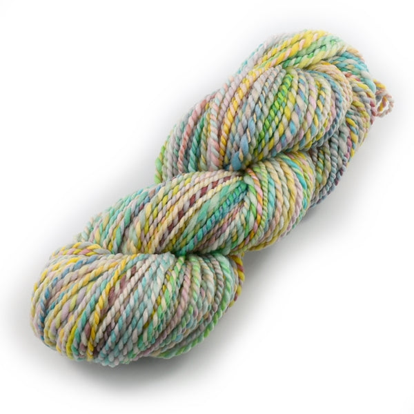 Hand Spun Superwash Merino Wool Chunky Yarn in Green Rainbow 13210| Hand Spun Yarn | Sally Ridgway | Shop Wool, Felt and Fibre Online