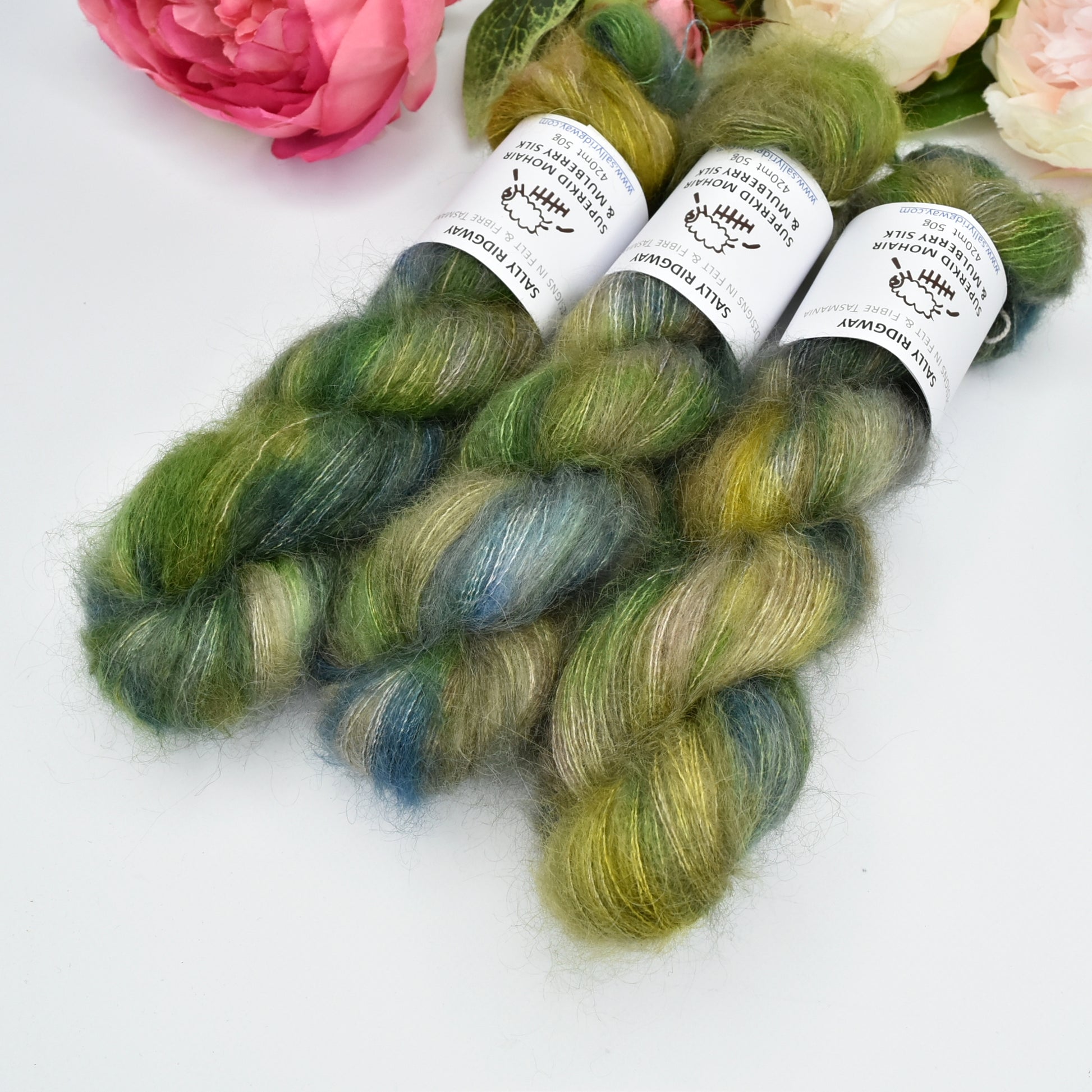 Superkid Mohair & Silk Hand Dyed Thicket| Mohair Silk | Sally Ridgway | Shop Wool, Felt and Fibre Online