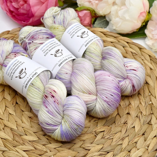 4 ply Supreme Sock Yarn Hand Dyed Iced Lavender| Sock Yarn | Sally Ridgway | Shop Wool, Felt and Fibre Online