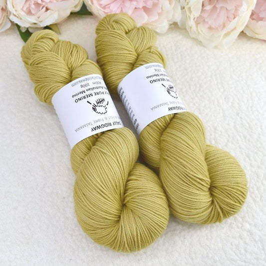 4 Ply Pure Australian Merino Wool Yarn Hand Dyed Asparagus| 4 Ply Pure Merino Yarn | Sally Ridgway | Shop Wool, Felt and Fibre Online