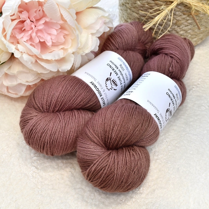 4 Ply Pure Australian Merino Wool Yarn Hand Dyed Cocoa| 4 Ply Pure Merino Yarn | Sally Ridgway | Shop Wool, Felt and Fibre Online