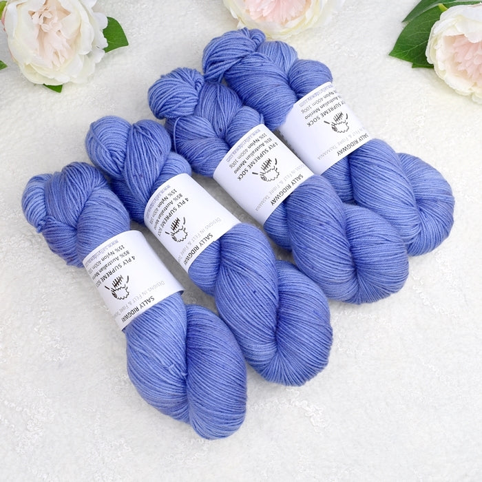 4 ply Supreme Sock Yarn Hand Dyed Indigo 13464| Sock Yarn | Sally Ridgway | Shop Wool, Felt and Fibre Online