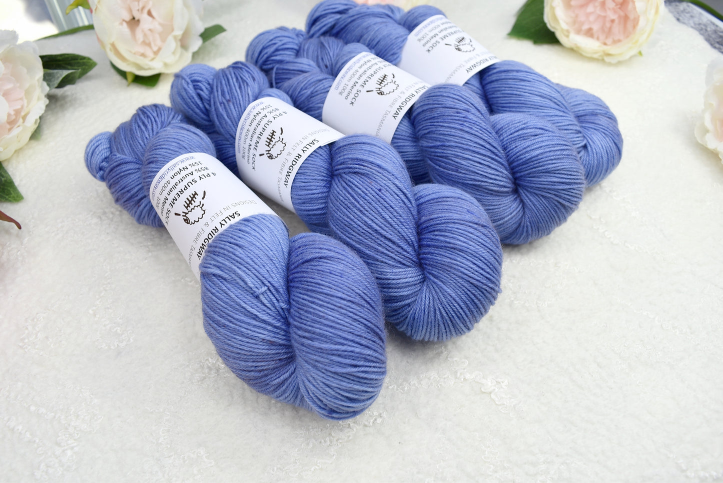 4 ply Supreme Sock Yarn Hand Dyed Indigo 13464| Sock Yarn | Sally Ridgway | Shop Wool, Felt and Fibre Online