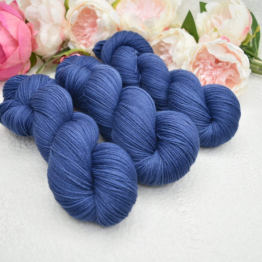 4 Ply Pure Australian Merino Wool Yarn Hand Dyed Steel Blue| 4 Ply Pure Merino Yarn | Sally Ridgway | Shop Wool, Felt and Fibre Online