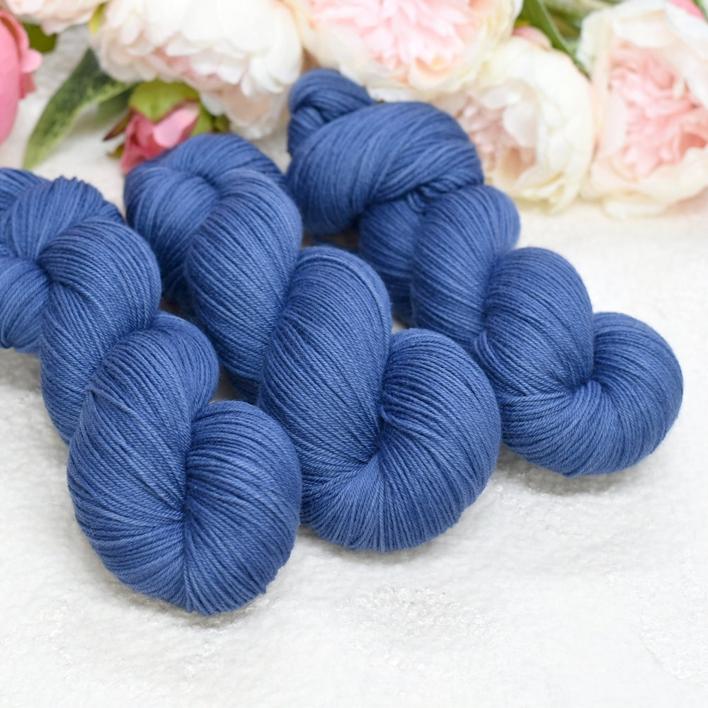 4 Ply Pure Australian Merino Wool Yarn Hand Dyed Steel Blue| 4 Ply Pure Merino Yarn | Sally Ridgway | Shop Wool, Felt and Fibre Online