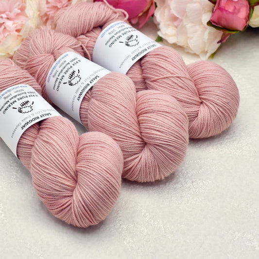4 Ply Pure Australian Merino Wool Yarn Hand Dyed Tea Rose| 4 Ply Pure Merino Yarn | Sally Ridgway | Shop Wool, Felt and Fibre Online