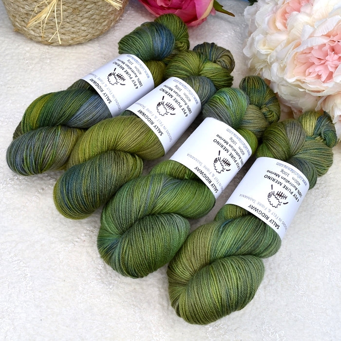 4 Ply Pure Australian Merino Wool Yarn Hand Dyed Thicket| 4 Ply Pure Merino Yarn | Sally Ridgway | Shop Wool, Felt and Fibre Online