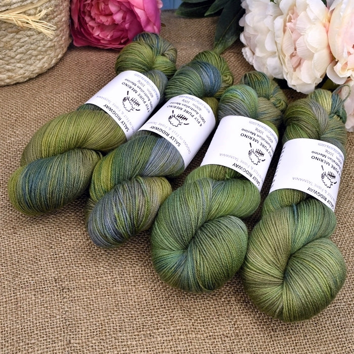 4 Ply Pure Australian Merino Wool Yarn Hand Dyed Thicket| 4 Ply Pure Merino Yarn | Sally Ridgway | Shop Wool, Felt and Fibre Online