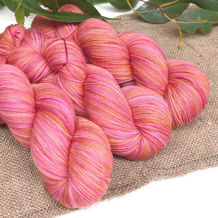 4 Ply Pure Merino Wool Yarn Hand Dyed Cheery Pink| 4 Ply Pure Merino Yarn | Sally Ridgway | Shop Wool, Felt and Fibre Online