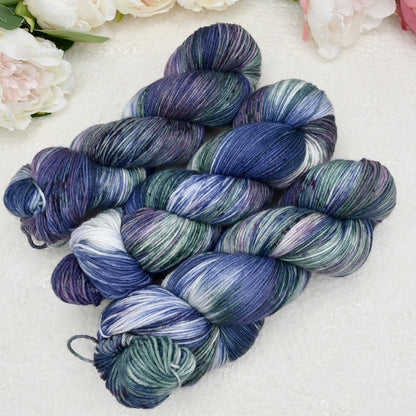 4 ply Supreme Sock Yarn Hand Dyed Blue Mountain| Sock Yarn | Sally Ridgway | Shop Wool, Felt and Fibre Online