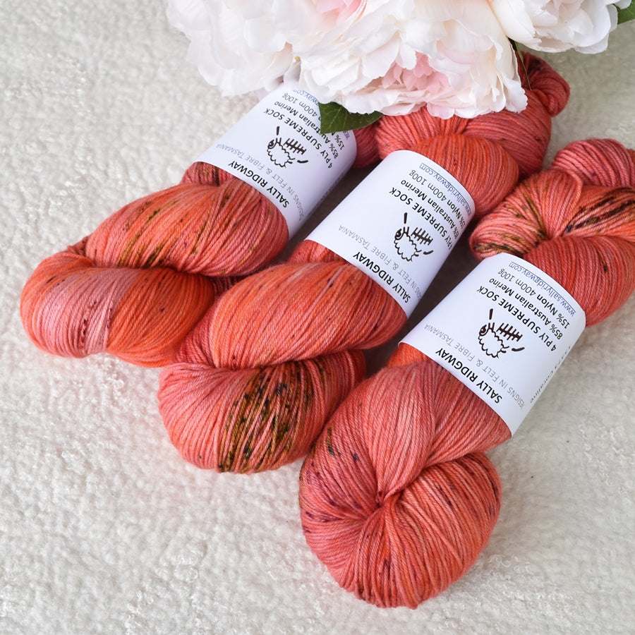 4 ply Supreme Sock Yarn Hand Dyed Coraline 13373-Sock Yarn-2-Sally Ridgway Designs in Felt &amp; Fibre