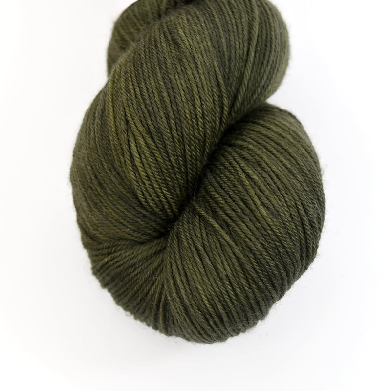 4 ply Supreme Sock Yarn Hand Dyed Dark Lichen| Sock Yarn | Sally Ridgway | Shop Wool, Felt and Fibre Online