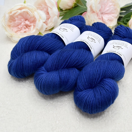 4 ply Supreme Sock Yarn Hand Dyed Electric Blue| Sock Yarn | Sally Ridgway | Shop Wool, Felt and Fibre Online