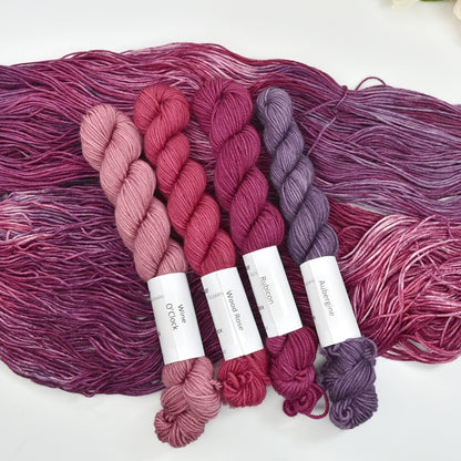 4 ply Supreme Sock Yarn Hand Dyed Raspberry Crush| Sock Yarn | Sally Ridgway | Shop Wool, Felt and Fibre Online