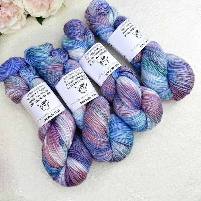 4 ply Supreme Sock Yarn Hand Dyed Rose Aura| Sock Yarn | Sally Ridgway | Shop Wool, Felt and Fibre Online