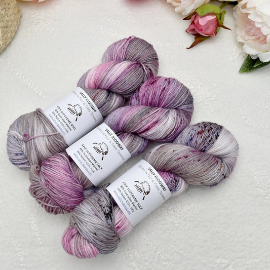 4 ply Supreme Sock Yarn Hand Dyed Rose Bay| Sock Yarn | Sally Ridgway | Shop Wool, Felt and Fibre Online