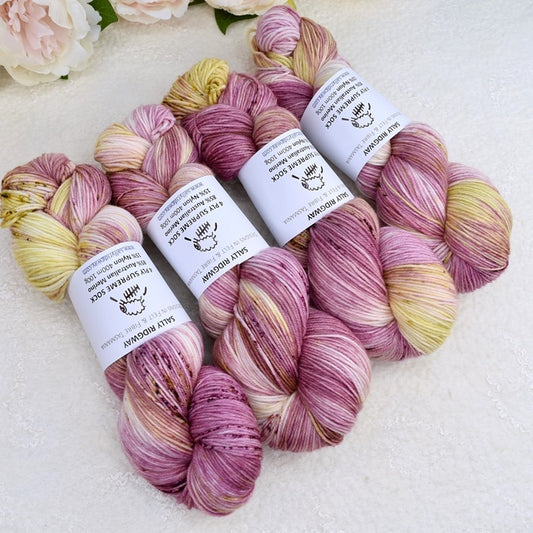 4 ply Supreme Sock Yarn Hand Dyed Stardust| Sock Yarn | Sally Ridgway | Shop Wool, Felt and Fibre Online