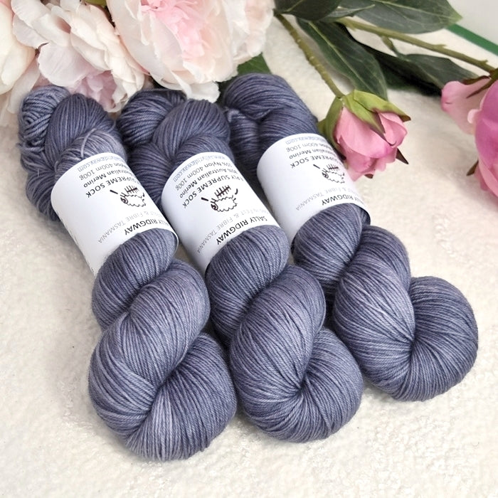 4 ply Supreme Sock Yarn Hand Dyed Storm Clouds 13460| Sock Yarn | Sally Ridgway | Shop Wool, Felt and Fibre Online