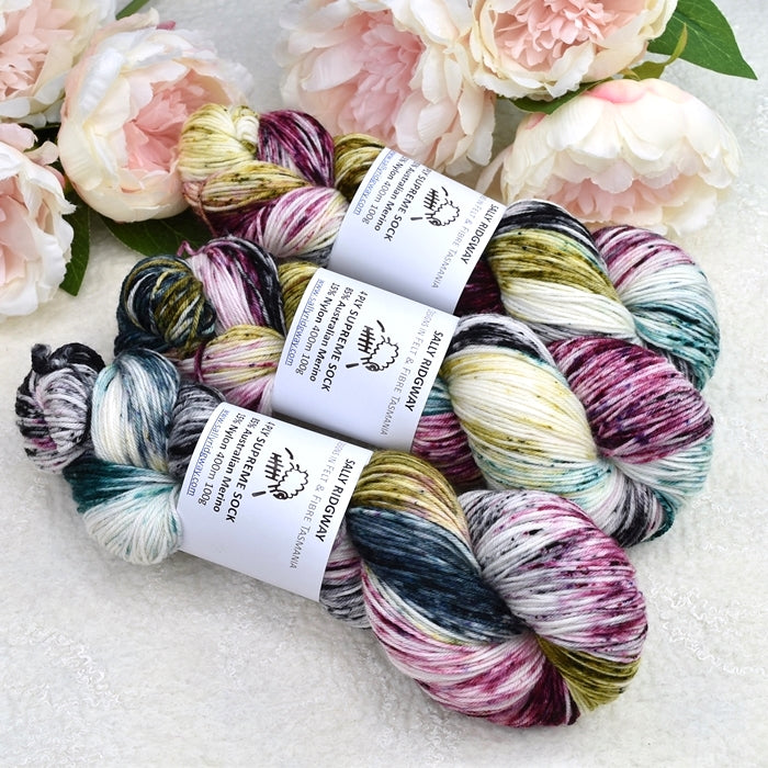 4 ply Supreme Sock Yarn Hand Dyed Teal Kiss 13391| Sock Yarn | Sally Ridgway | Shop Wool, Felt and Fibre Online