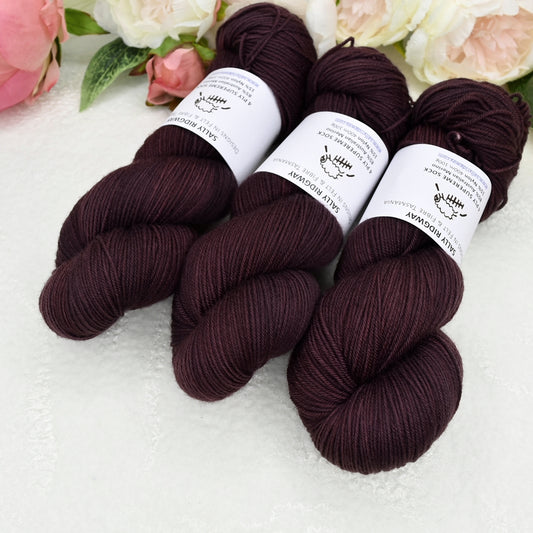 4 ply Supreme Sock Yarn Hand Dyed Mountain Wine| Sock Yarn | Sally Ridgway | Shop Wool, Felt and Fibre Online