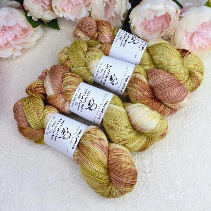 4 Ply Pure Australian Merino Wool Yarn Hand Dyed Ginger Biscuit| 4 Ply Pure Merino Yarn | Sally Ridgway | Shop Wool, Felt and Fibre Online