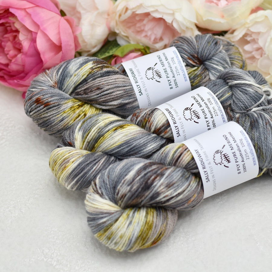 8 Ply DK Pure Merino Wool Knitting Yarn in Boulder Grey| 8 ply Pure Merino Yarn | Sally Ridgway | Shop Wool, Felt and Fibre Online