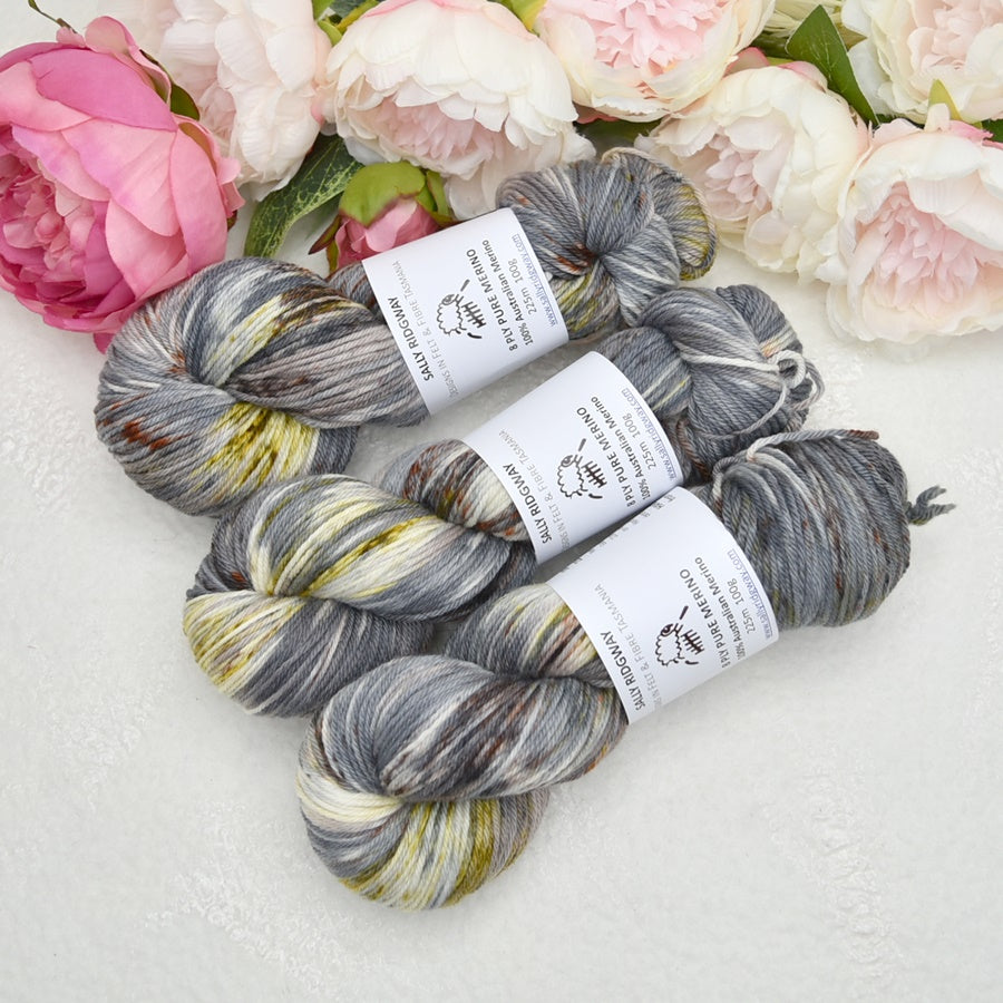 8 Ply DK Pure Merino Wool Knitting Yarn in Boulder Grey| 8 ply Pure Merino Yarn | Sally Ridgway | Shop Wool, Felt and Fibre Online