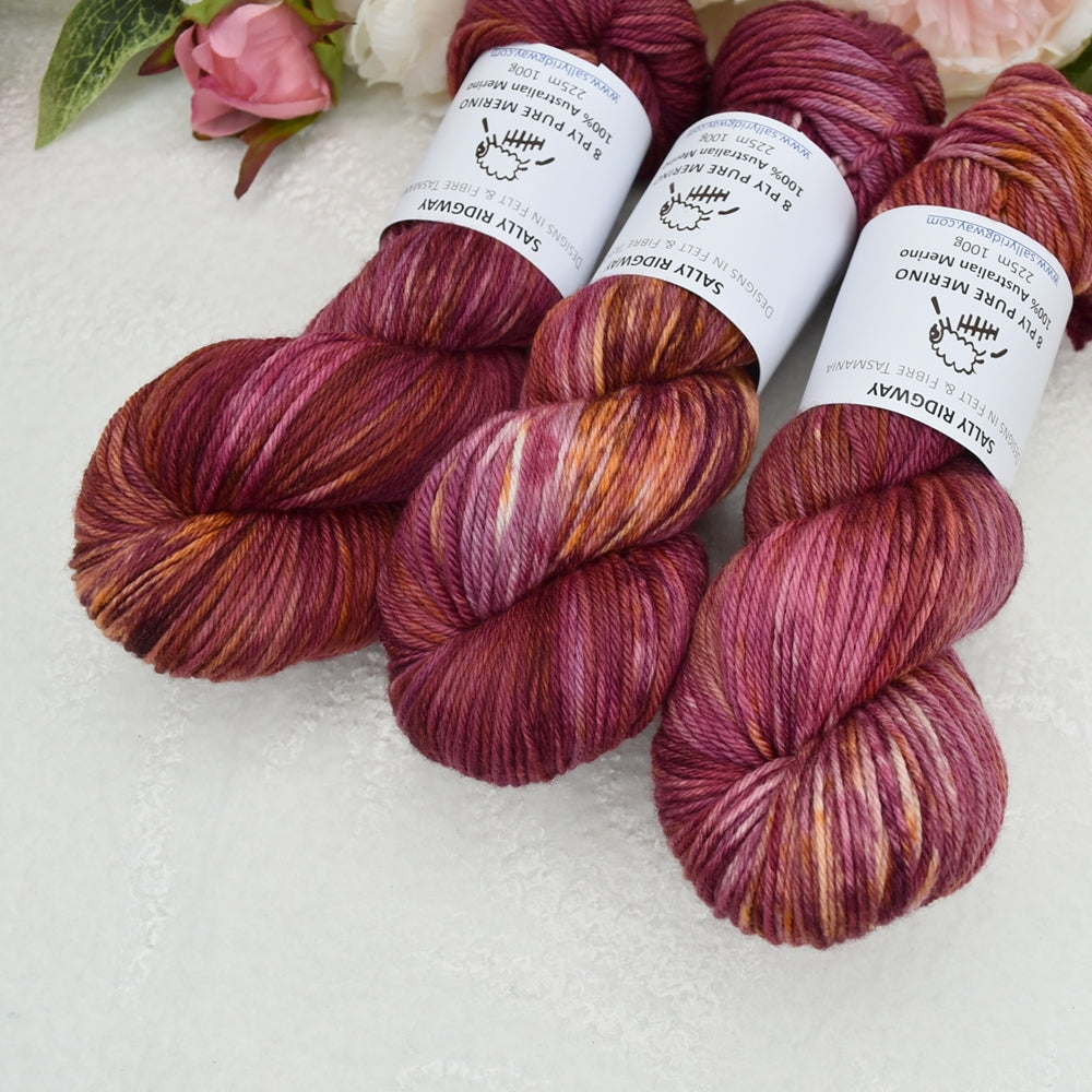 8 Ply DK Pure Merino Wool Yarn in Apricot Delicious| 8 ply Pure Merino Yarn | Sally Ridgway | Shop Wool, Felt and Fibre Online