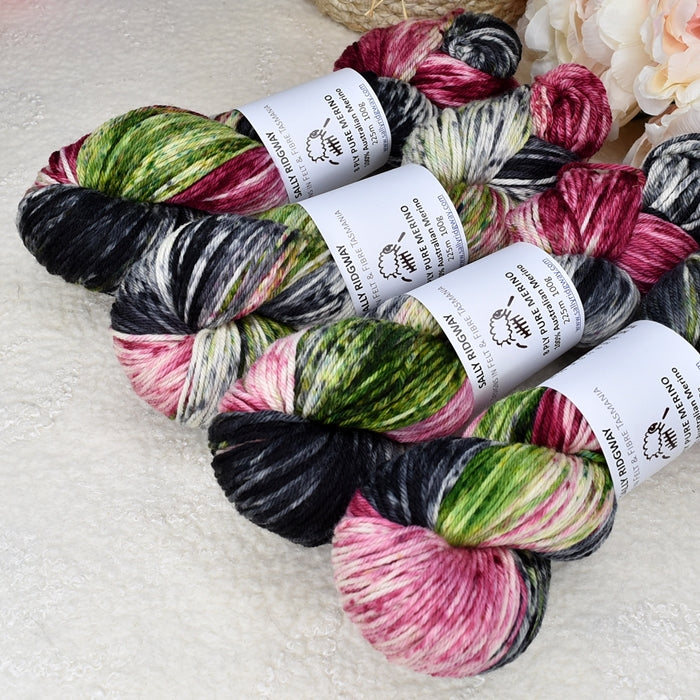8 Ply DK Pure Merino Wool Yarn in Blackberry Rose| 8 ply Pure Merino Yarn | Sally Ridgway | Shop Wool, Felt and Fibre Online