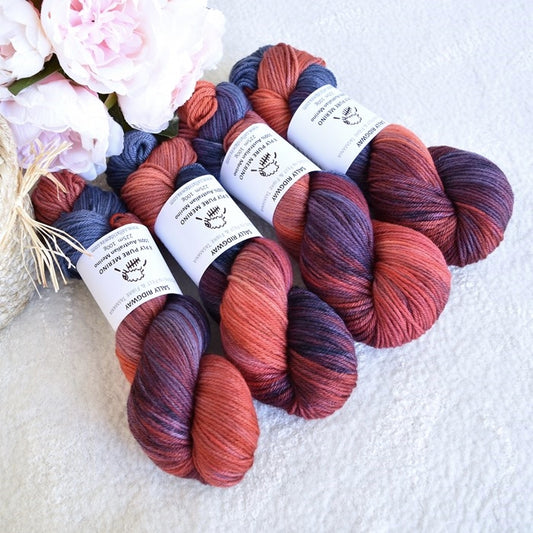 8 Ply DK Pure Merino Wool Yarn in Blue Flame| 8 ply Pure Merino Yarn | Sally Ridgway | Shop Wool, Felt and Fibre Online