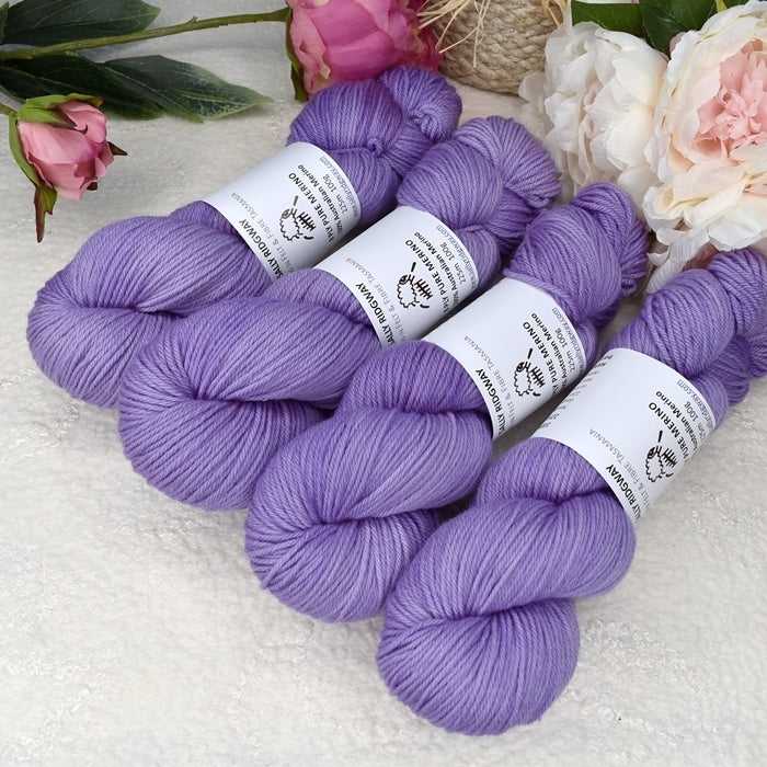 8 Ply DK Pure Merino Wool Yarn in Purple Star| 8 ply Pure Merino Yarn | Sally Ridgway | Shop Wool, Felt and Fibre Online